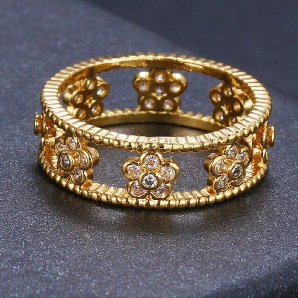 Bohemian flower ring M86